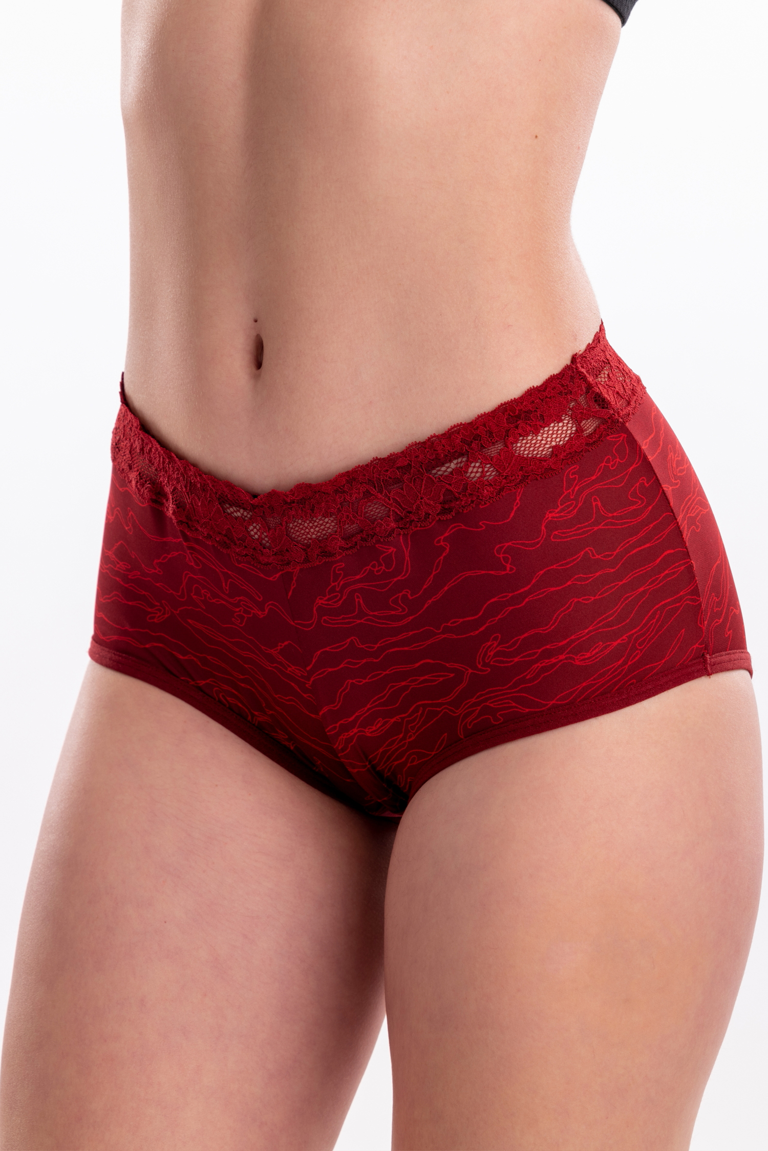 RED LACE BRIDAL BRIEF